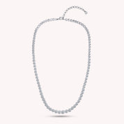 Tennis Necklace Hexagon & Round Lab Grown Diamond 15" + 2" Extension