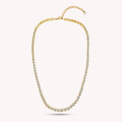 Tennis Necklace Hexagon & Round Lab Grown Diamond 15" + 2" Extension