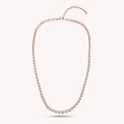 Tennis Necklace Hexagon & Round Lab Grown Diamond 15" + 2" Extension