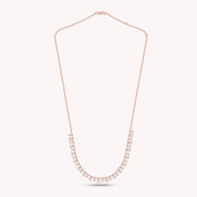 1.30 Carat Lab Grown Diamond Drop Bead Chain Necklace