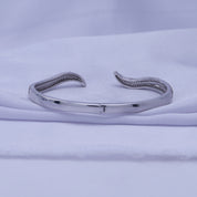 Lab Created Moissanite Open Cuff Bangle Bracelet