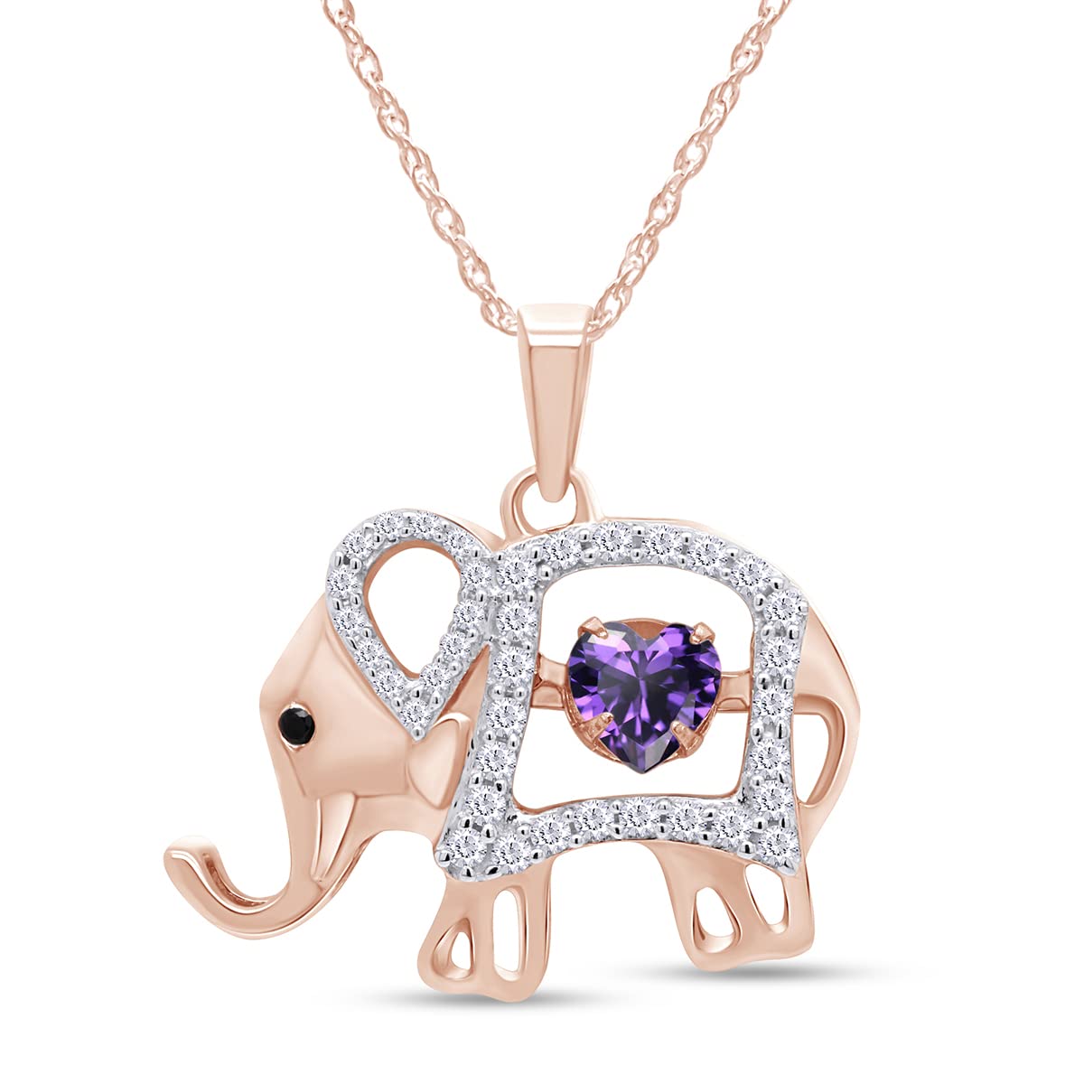 Elephant Pendant Necklace Sterling Silver