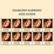 Round Natural Diamond Stud (IGI Certified 0.70 ct & up) Plus Quality Friction Back Earrings in 14k Solid Gold, 0.04 Ctw - 2.00 Ctw Gift For Her