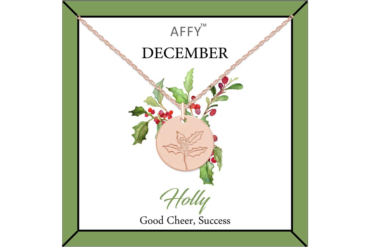 Flower Disc Charm Pendant Necklace 18K Gold Plated