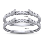 Cathedral Enhancer Ring Guard Lab Created Moissanite