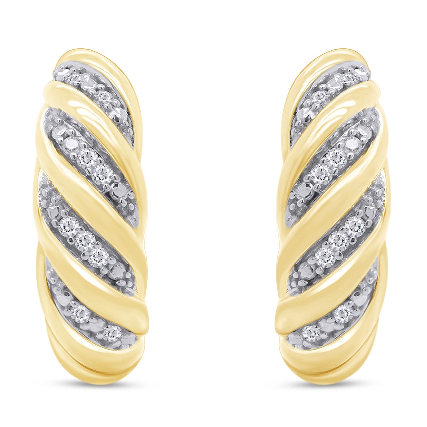 Dome Huggie Hoop Earrings