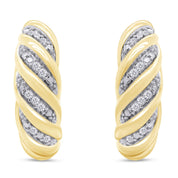 Dome Huggie Hoop Earrings