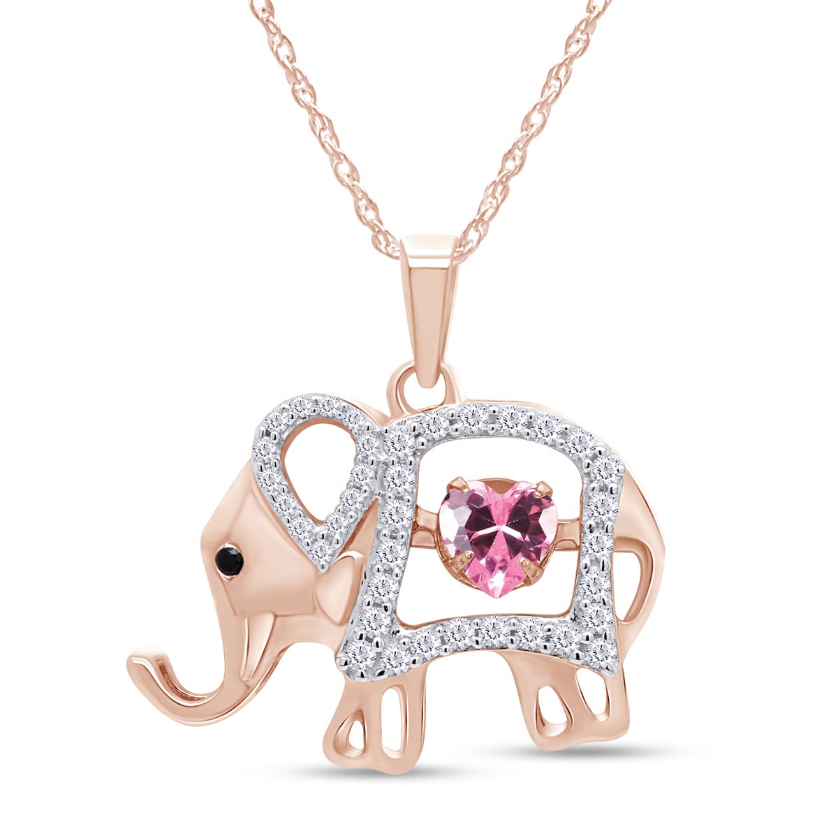 Elephant Pendant Necklace Sterling Silver