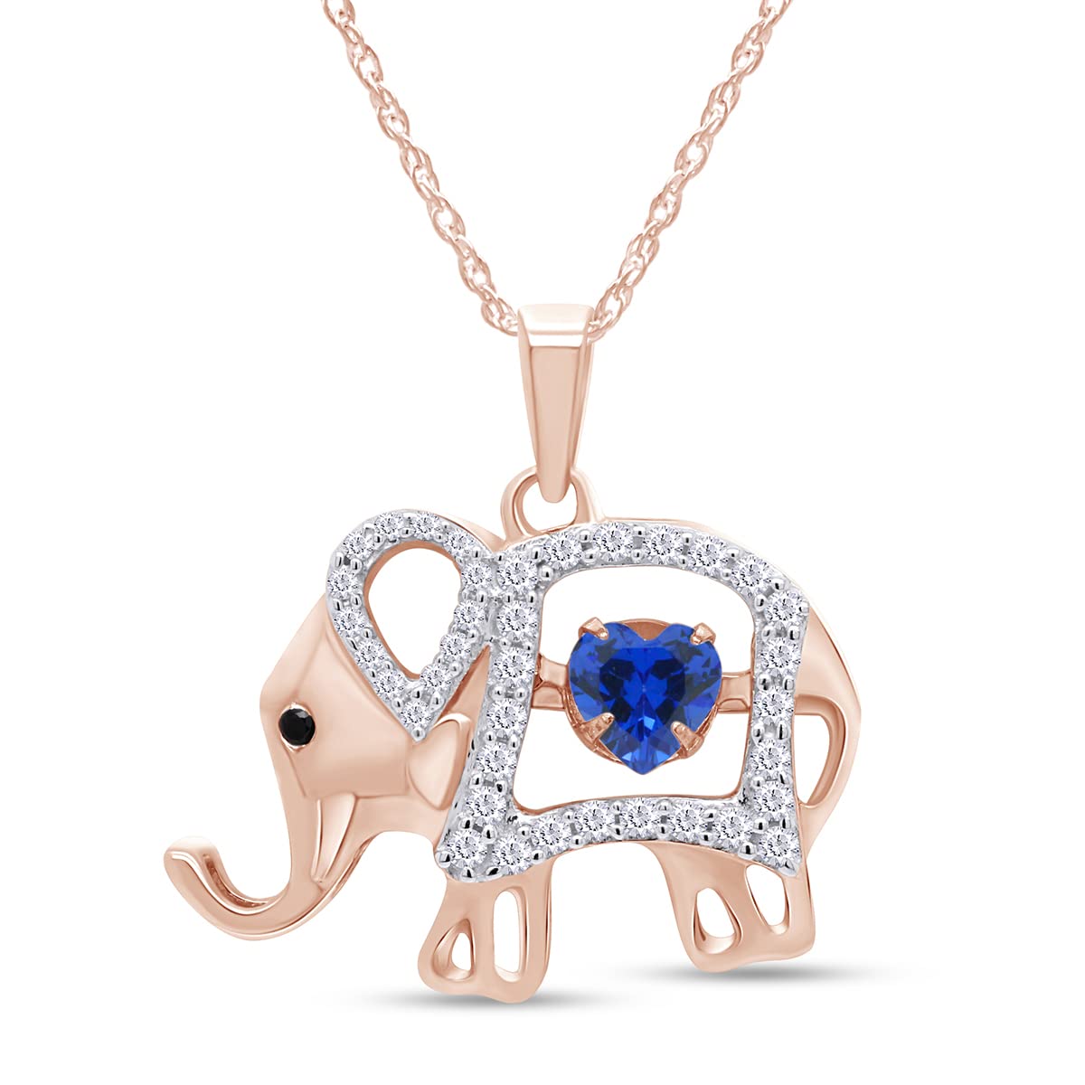 Elephant Pendant Necklace Sterling Silver