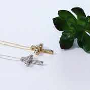 Infinity Cross Lab Created Moissanite Pendant Necklace