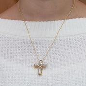 Infinity Cross Lab Created Moissanite Pendant Necklace