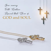 Infinity Cross Lab Created Moissanite Pendant Necklace