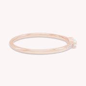 3 Stone Stackable Ring Simulated Opal & Cubic Zirconia