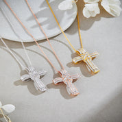 Infinity Cross Lab Created Moissanite Pendant Necklace