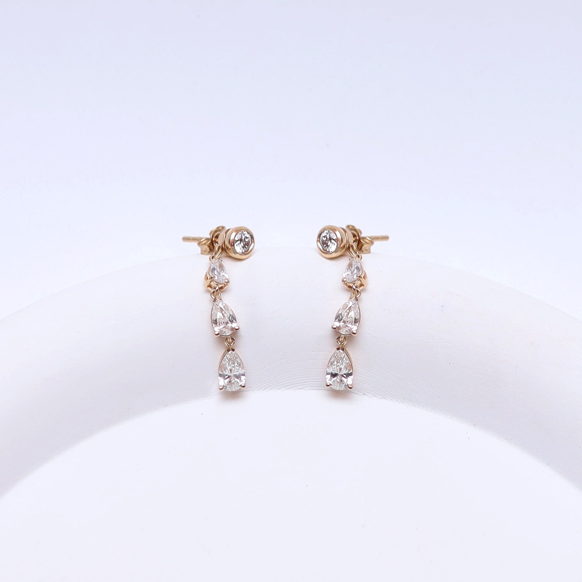 Lab Grown Diamond Glamorous Degrade Dangling Earrings