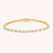 Baguette Cut Tennis Moissanite Bracelet