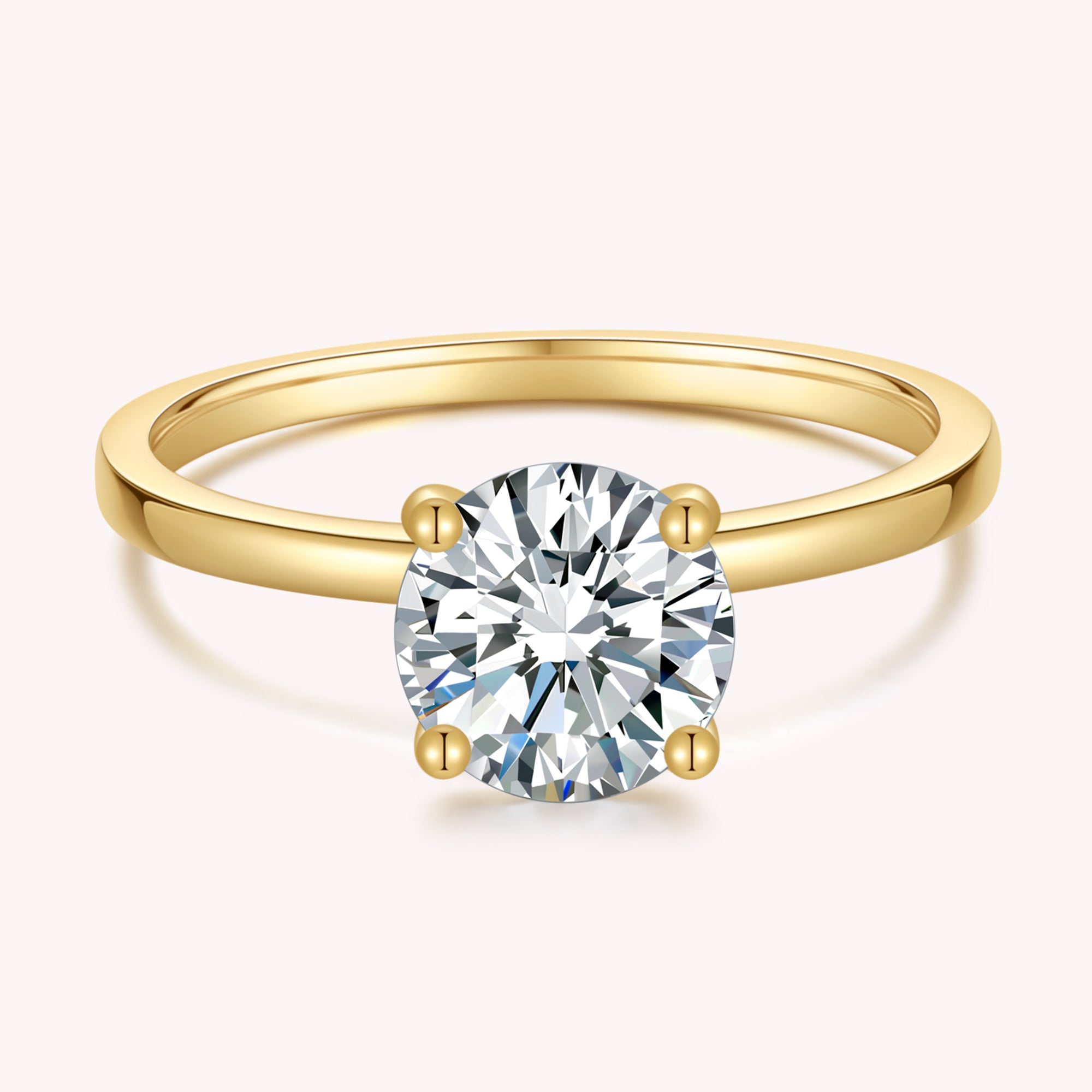 Solitaire Lab Created Moissanite Ring
