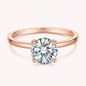 Solitaire Lab Created Moissanite Ring
