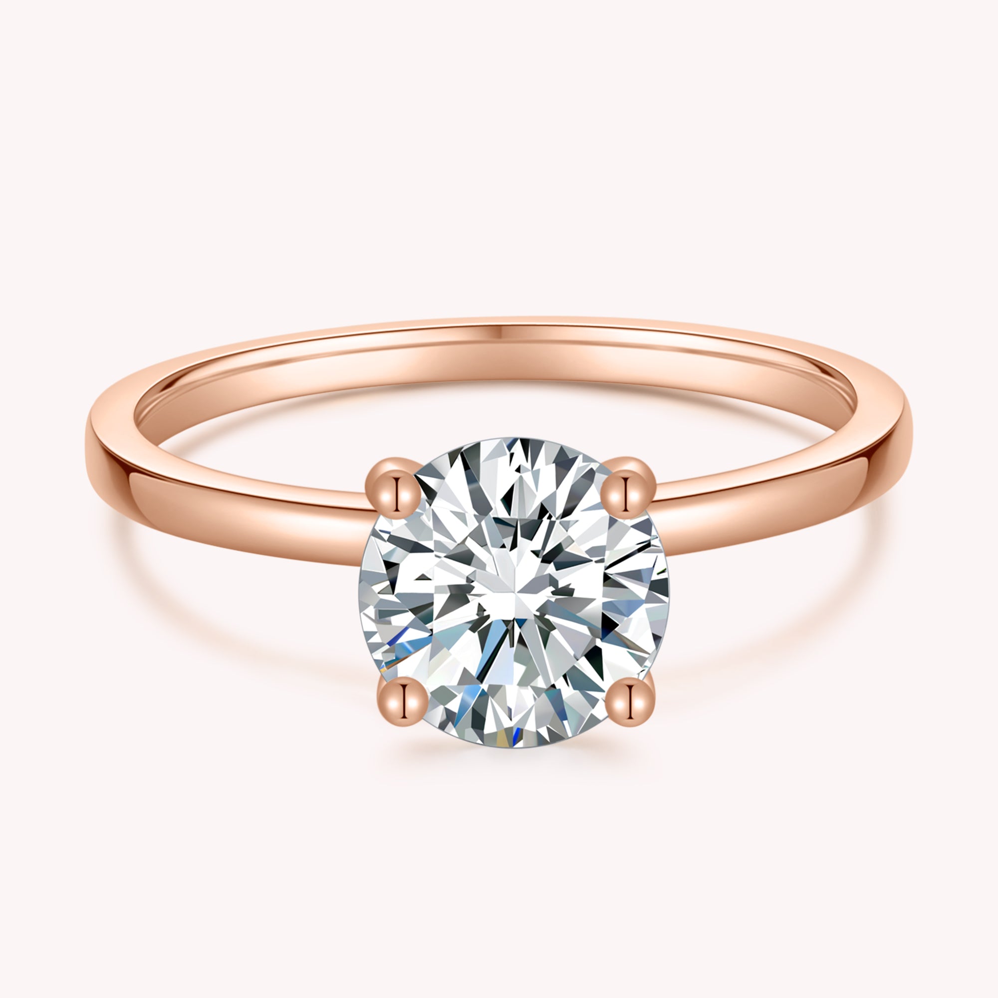 Solitaire Lab Created Moissanite Ring