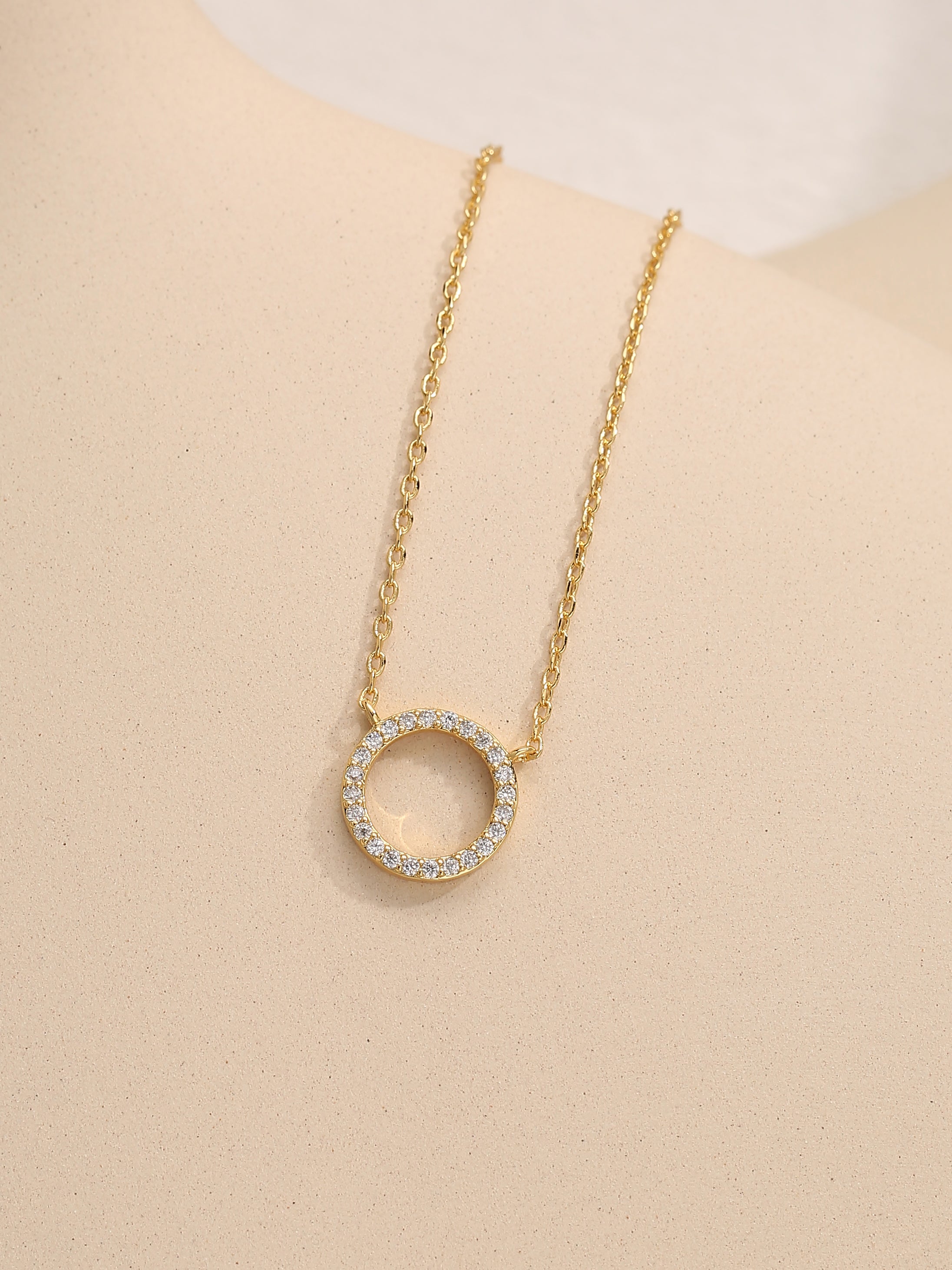 Circle Lab Grown Diamond Pendant Necklace