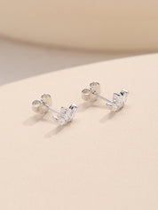Trio Stone Stud Earrings
