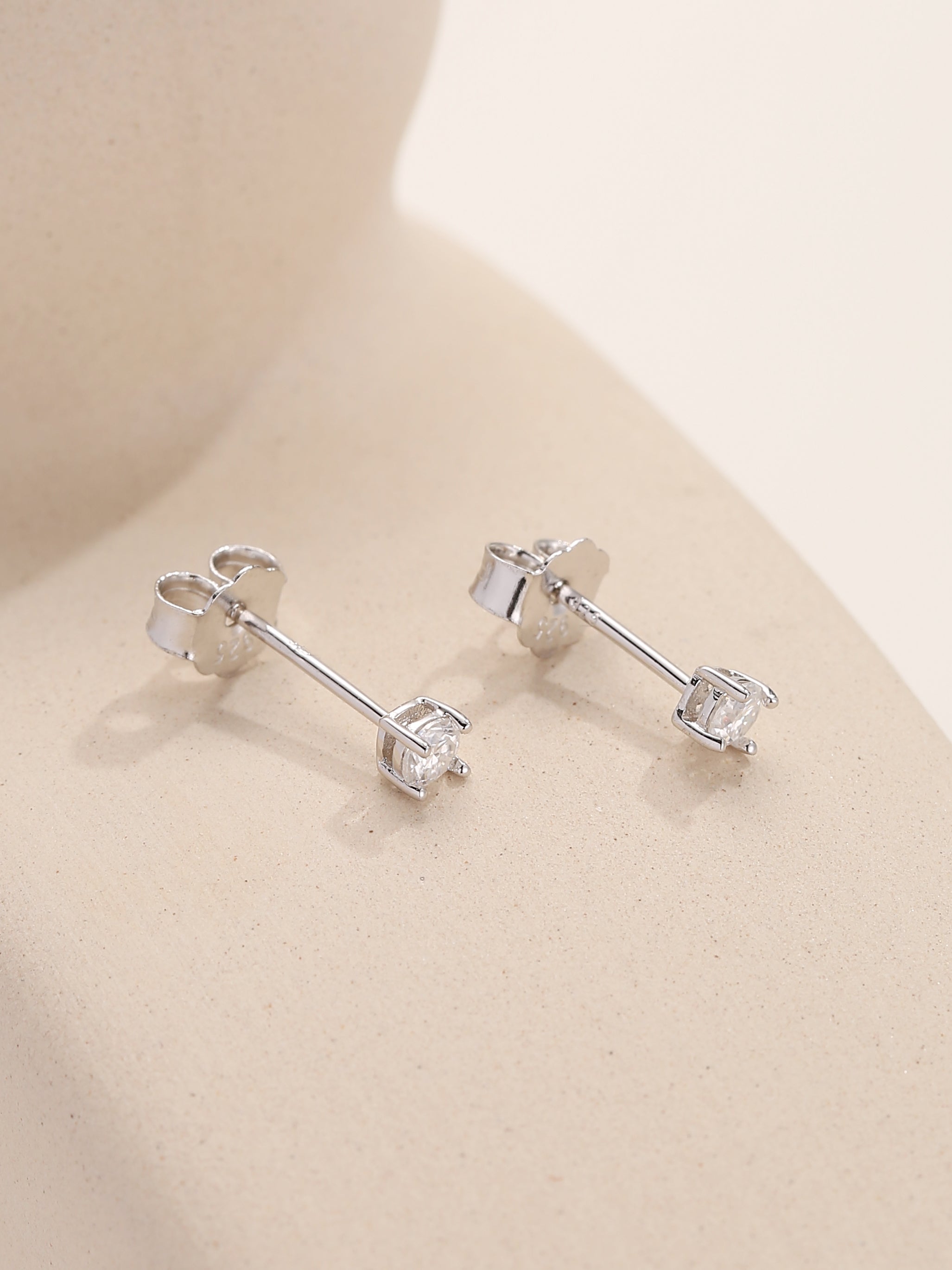Elegant Moissanite Diamond Stud Earrings