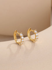 Iced out Lab Created Moissanite Hoop Earring