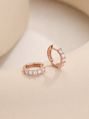 Iced out Lab Created Moissanite Hoop Earring