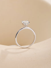 Solitaire Lab Created Moissanite Ring