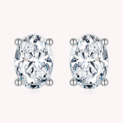 Oval Cut Solitaire Studs Earrings