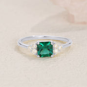 Ila Emerald Solitaire Engagement Ring