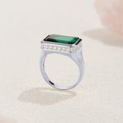 Dax Emerald Solitaire Engagement Ring