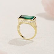 Dax Emerald Solitaire Engagement Ring