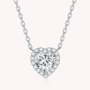 Heart Moissanite Diamond Necklace