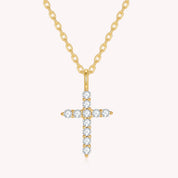 Cross Moissanite Diamond Necklace