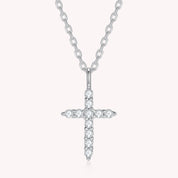 Cross Moissanite Diamond Necklace