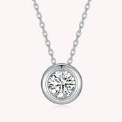 Bezel Set Solitaire Diamond Necklace