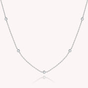 Five Stone Station Moissanite Diamond Necklace