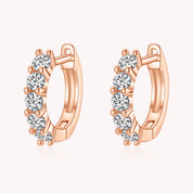 Iced out Lab Created Moissanite Hoop Earring