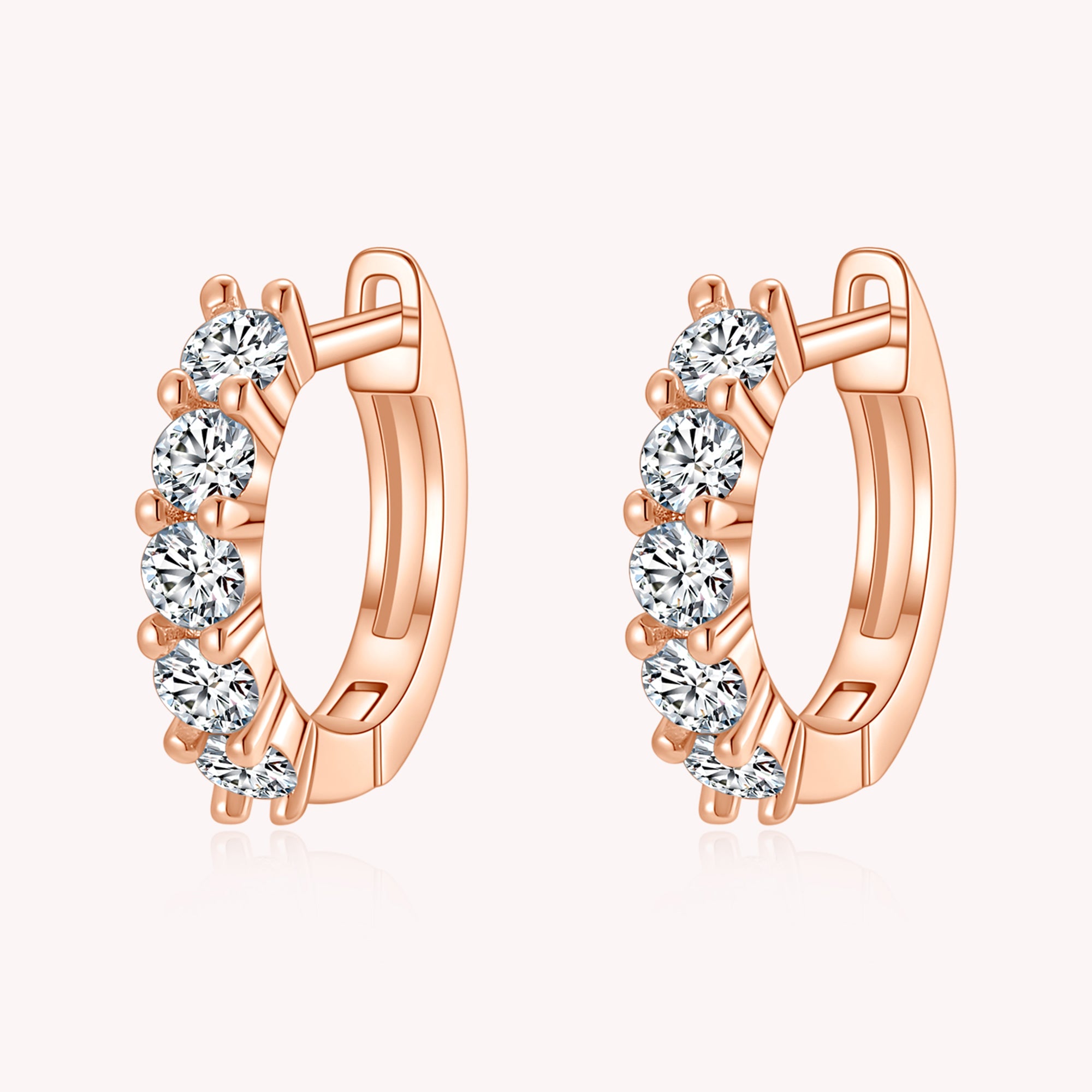 Iced out Lab Created Moissanite Hoop Earring