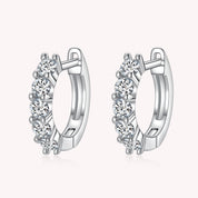 Iced out Lab Created Moissanite Hoop Earring