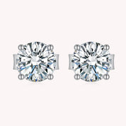 Moissanite Diamond 10K Gold Post Stud Earrings