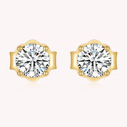 Moissanite Diamond 0.85 Cttw Stud Earrings