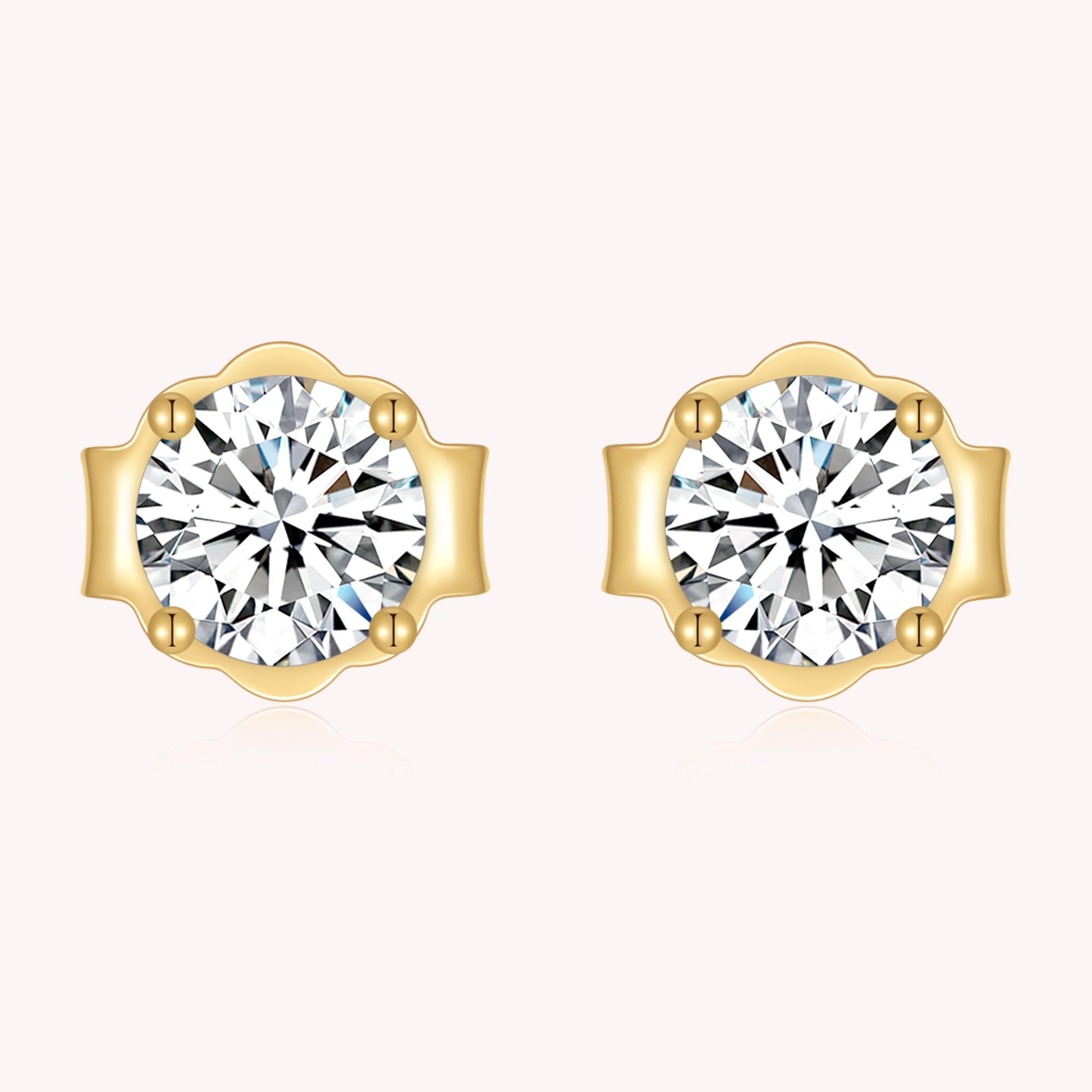 Moissanite Diamond 0.85 Cttw Stud Earrings