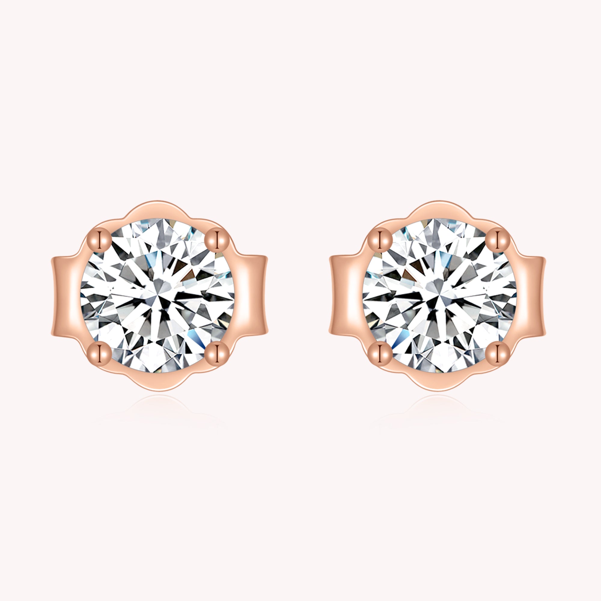 Moissanite Diamond 0.85 Cttw Stud Earrings