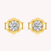 Elegant Moissanite Diamond Stud Earrings