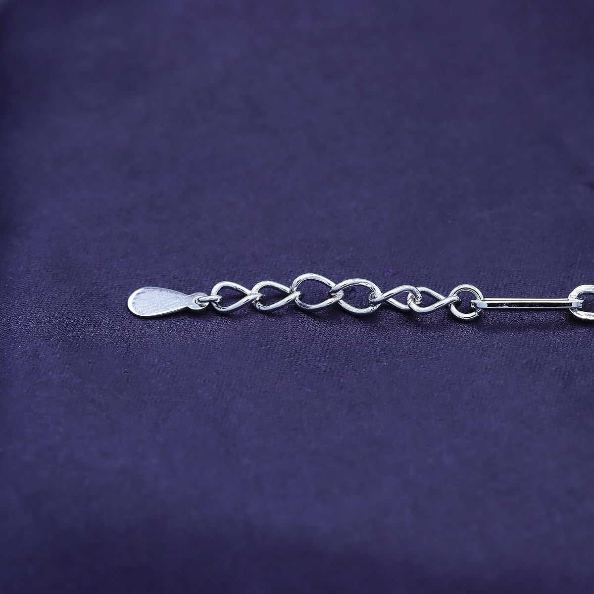 Adjustable Paper Clip Chain Bracelet 7" Length +1"