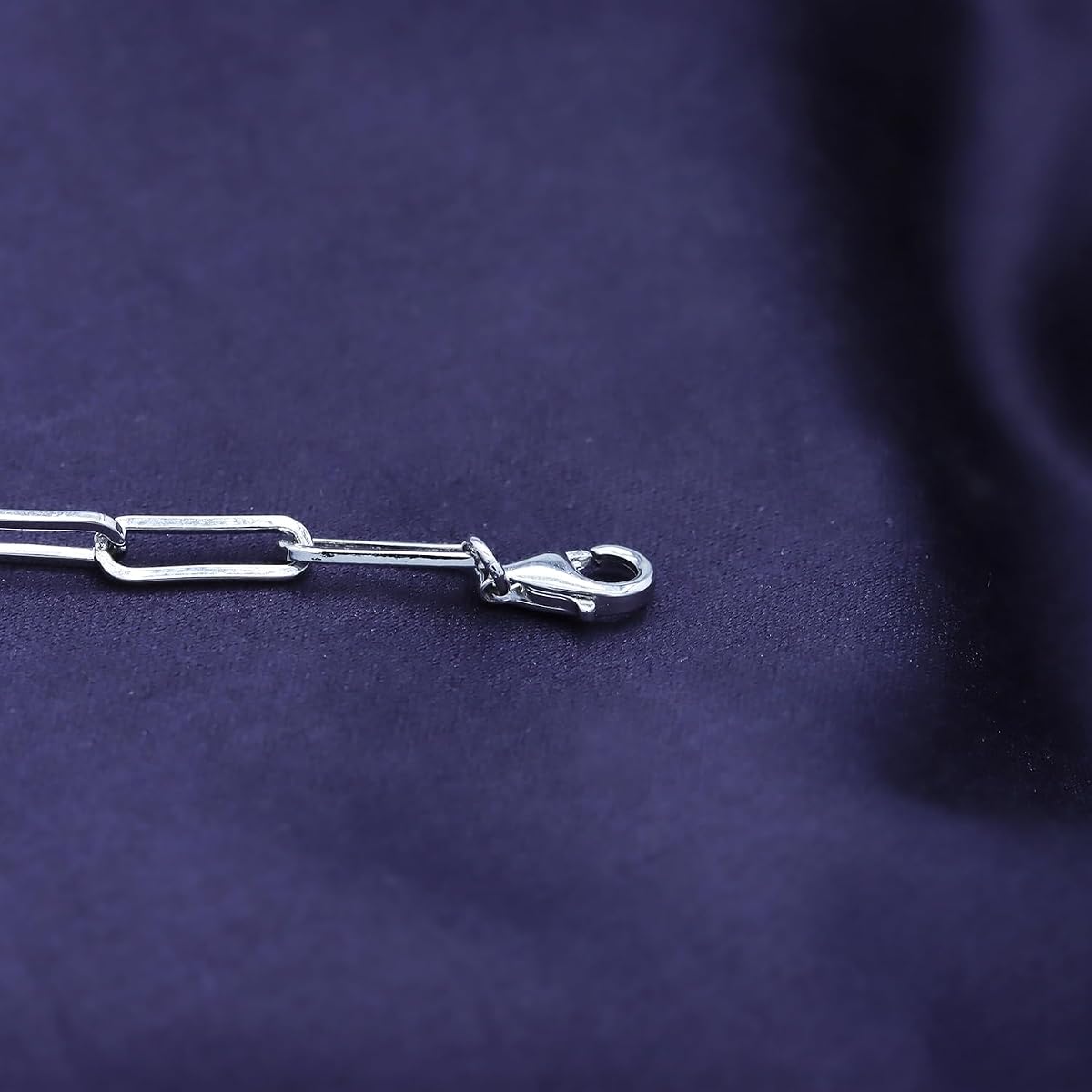 Adjustable Paper Clip Chain Bracelet 7" Length +1"
