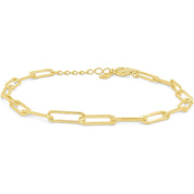 Adjustable Paper Clip Chain Bracelet 7" Length +1"