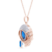Angel Eye Teardrop Pendant Necklace